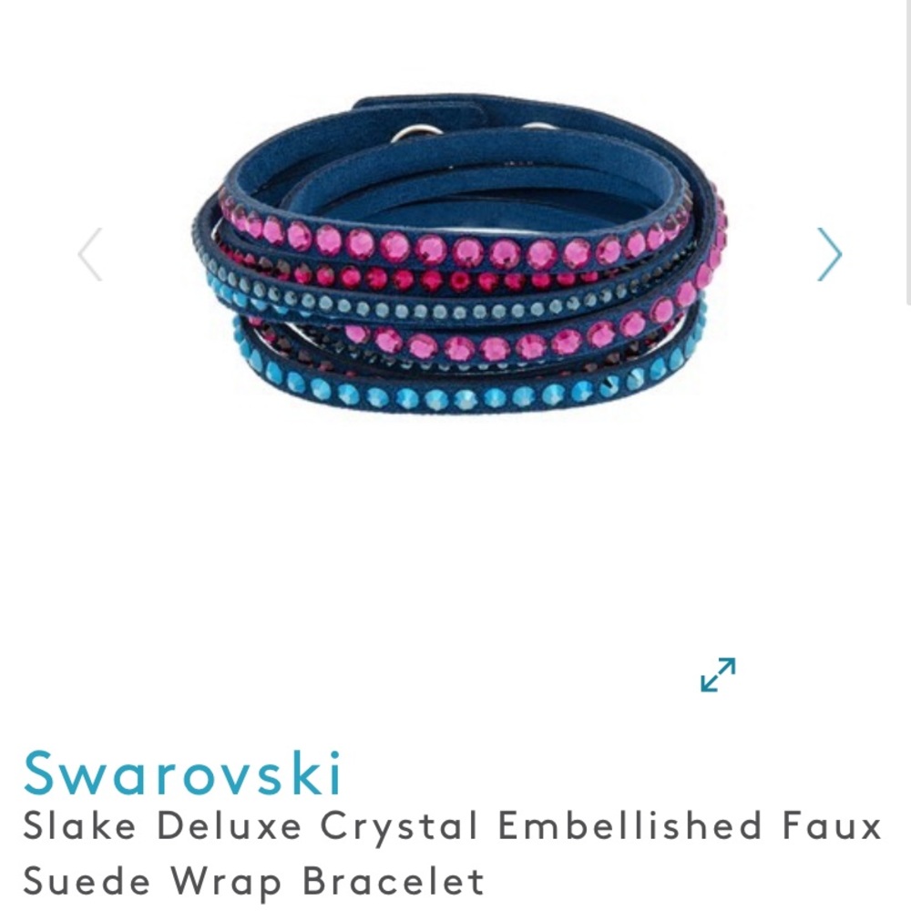 NEW IN BOX Swarovski crystal suede wrap bracelet